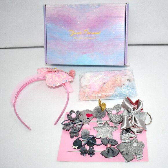 MUYANN 23pcs Glow in the Dark Hair Accessories– Light Up Scrunchies, Headband, H - Picture 1 of 3